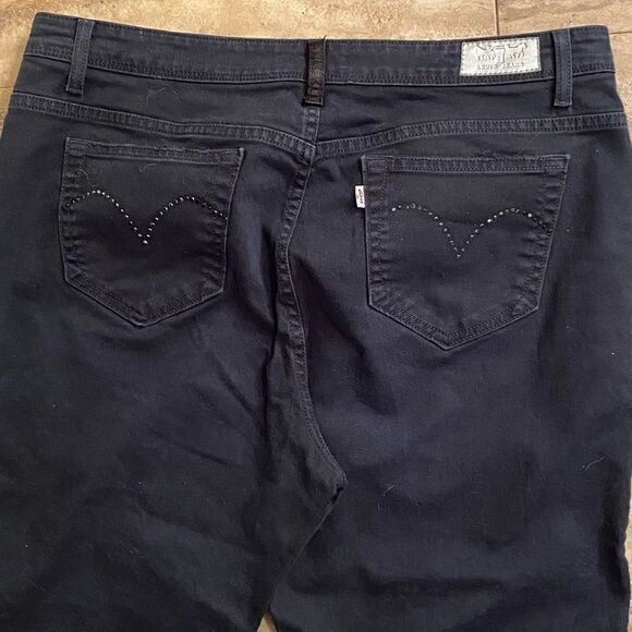 Levis Jeans Womens Night Blues 18M Bootcut Embroidered Pockets Mid-Rise - Picture 7 of 11